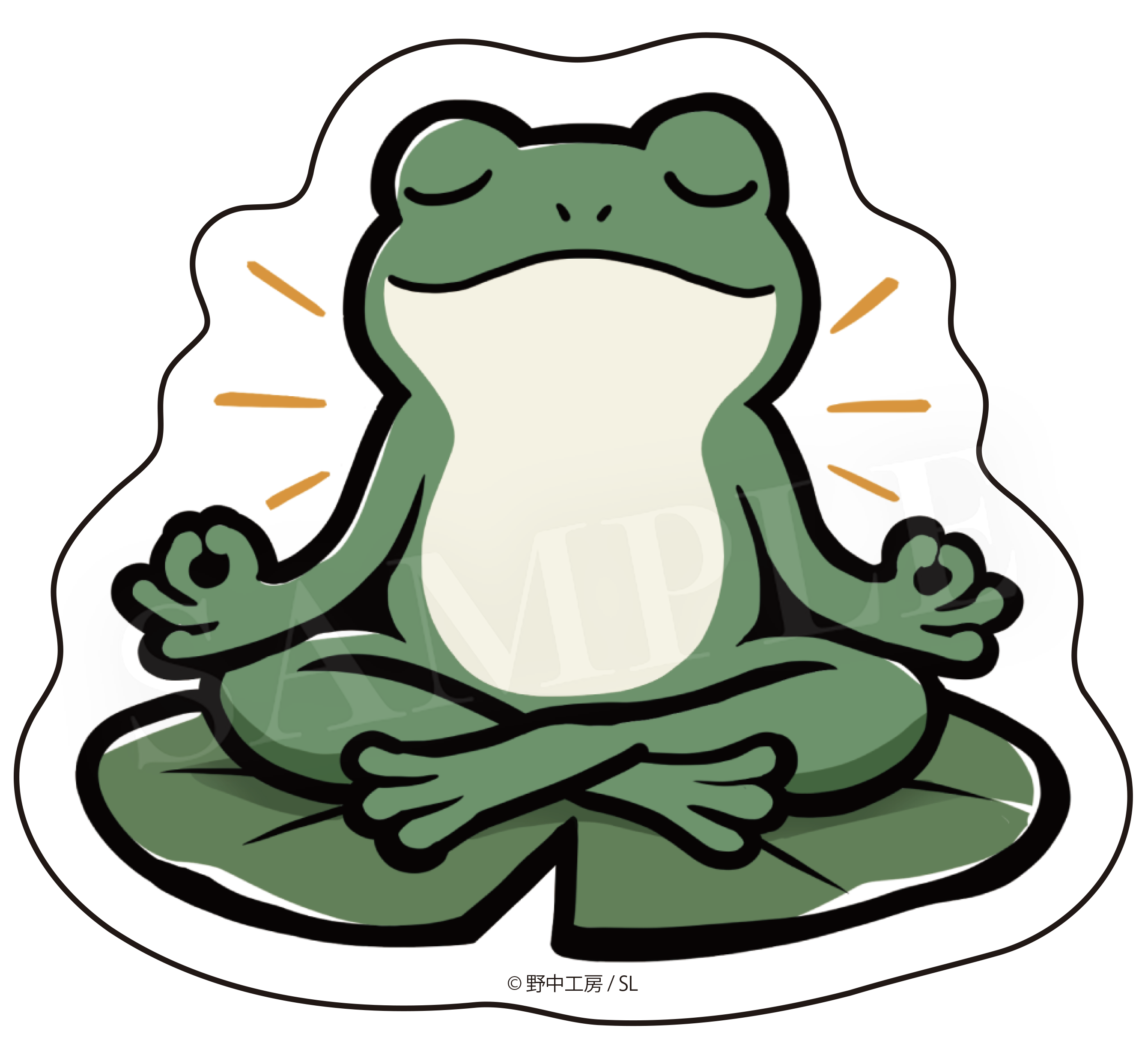 悟りを開くかえる